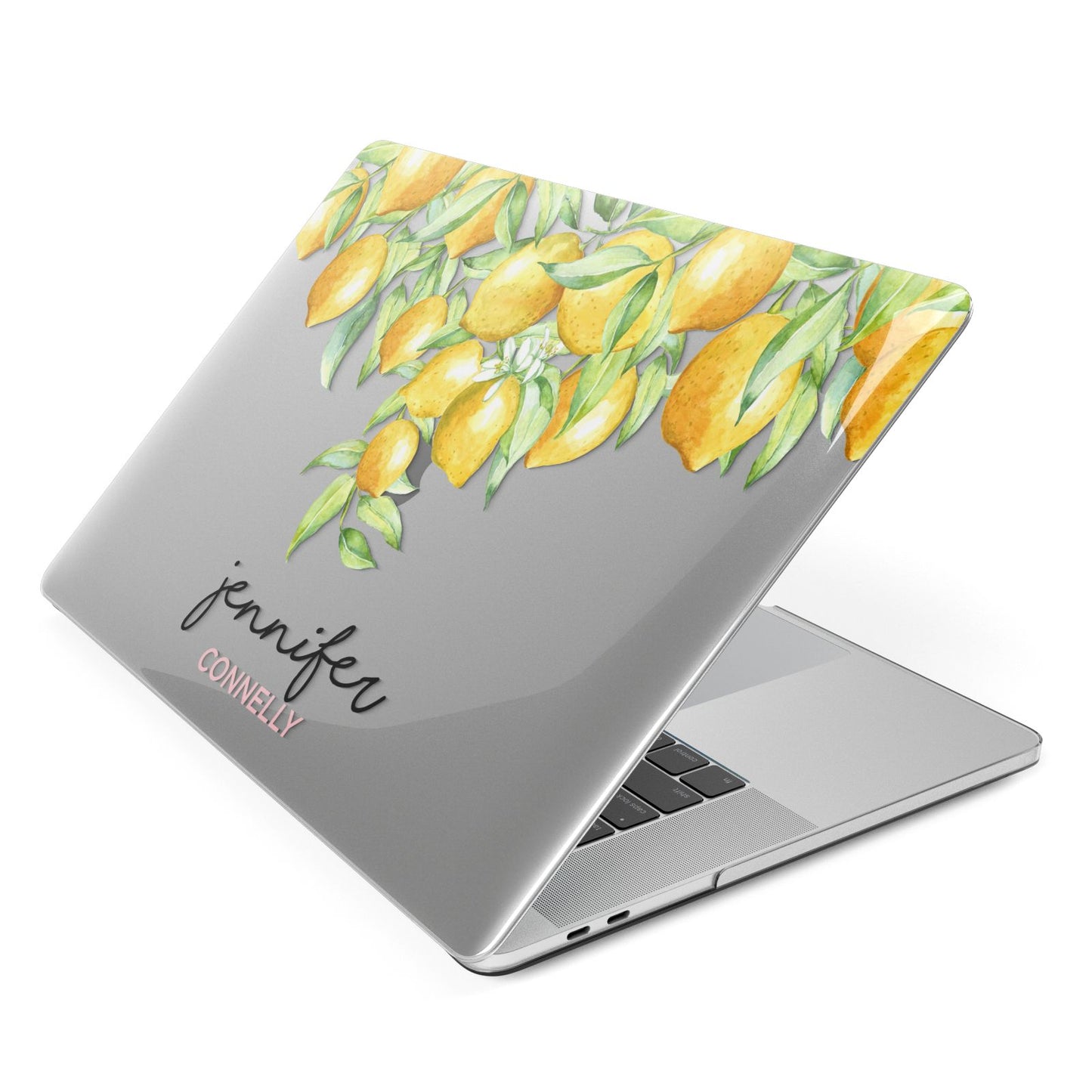 Personalised Lemons Drop Apple MacBook Case Side View