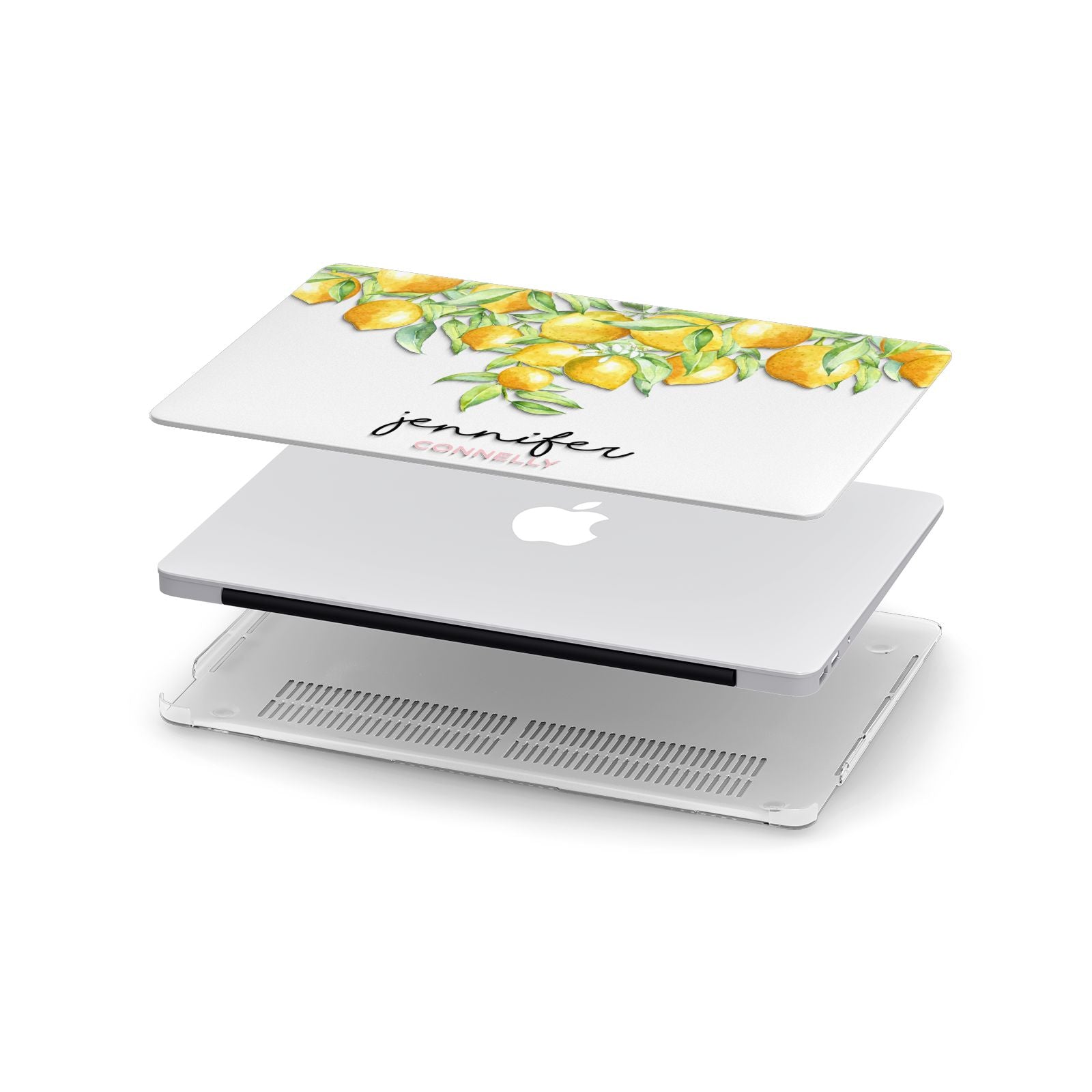 Personalised Lemons Drop Apple MacBook Case in Detail