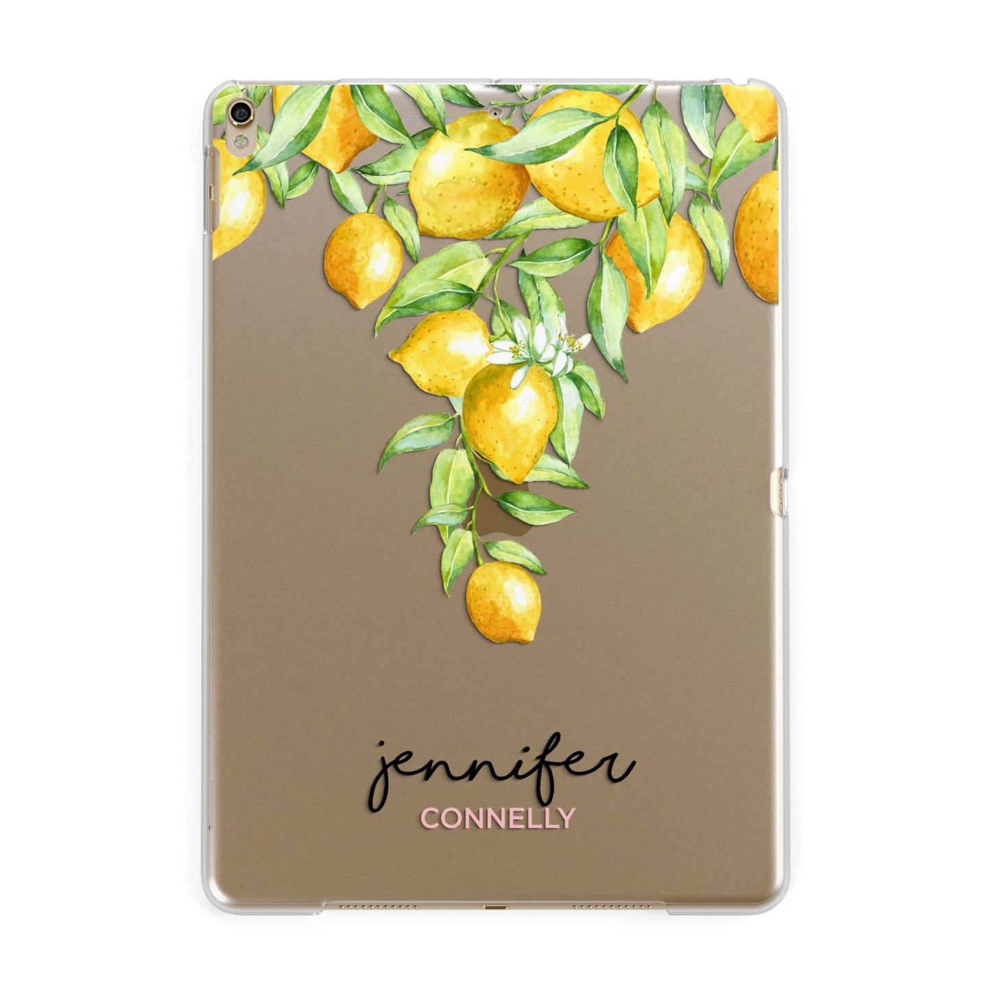 Personalised Lemons Drop Apple iPad Gold Case