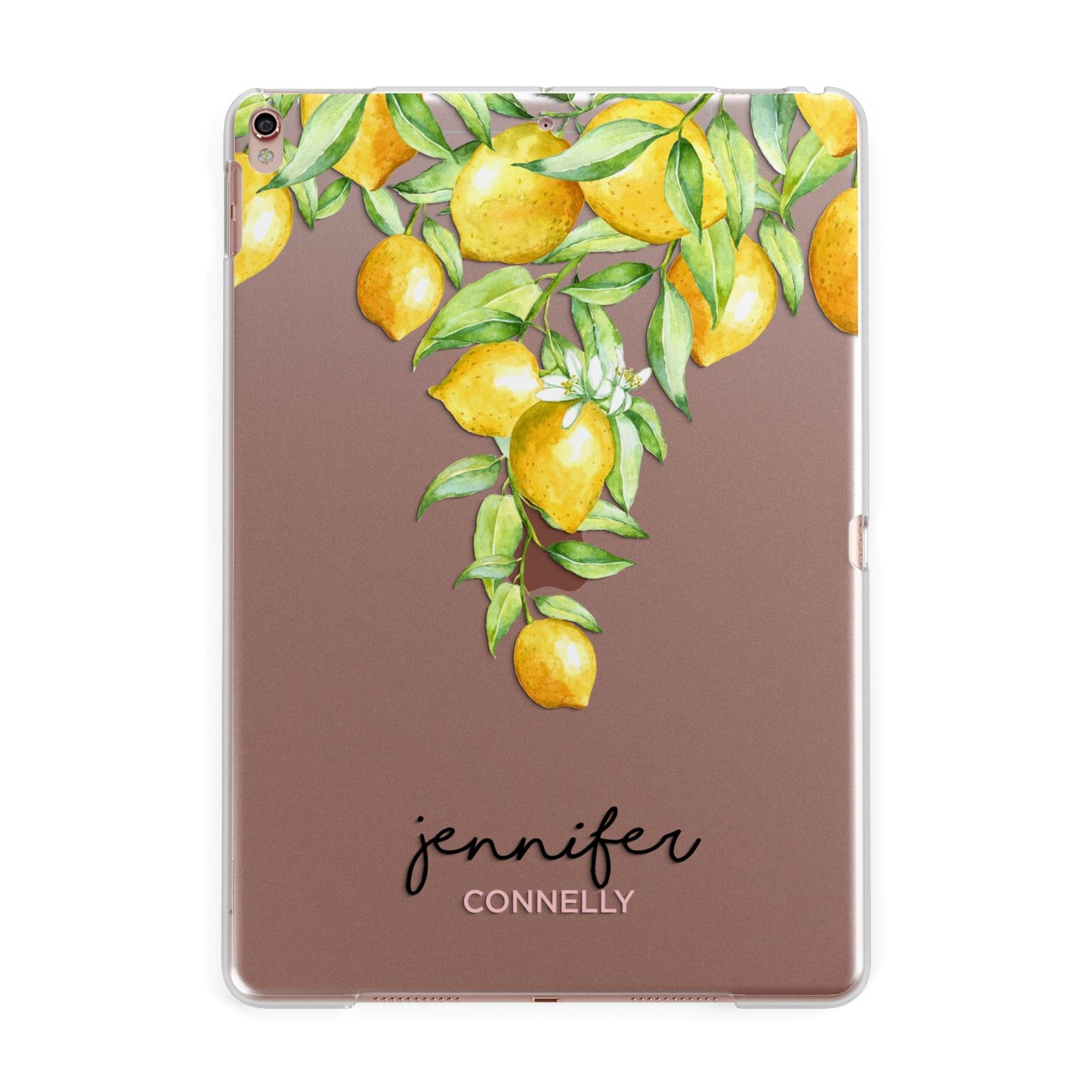Personalised Lemons Drop Apple iPad Rose Gold Case