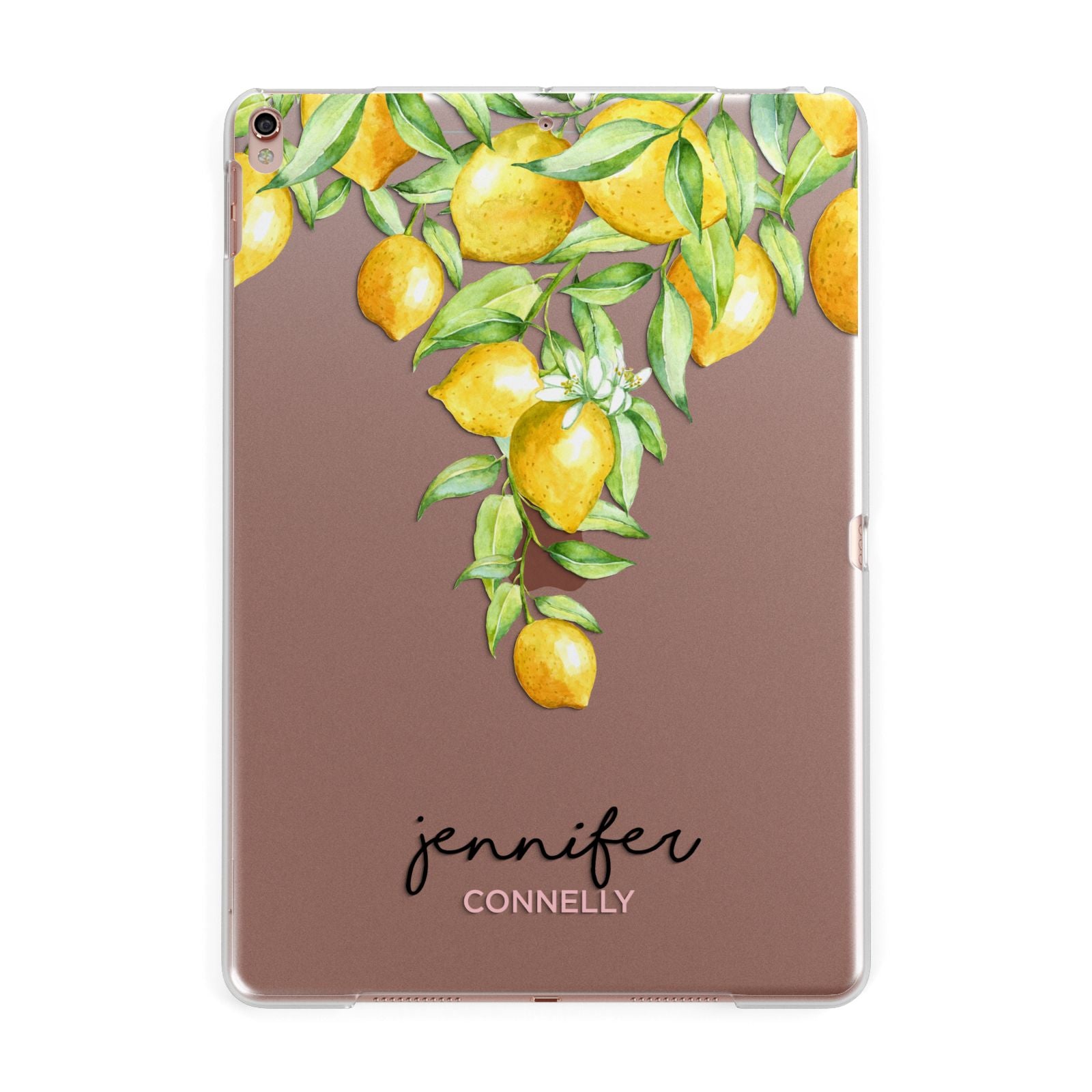 Personalised Lemons Drop Apple iPad Rose Gold Case