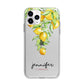 Personalised Lemons Drop Apple iPhone 11 Pro Max in Silver with Bumper Case