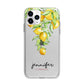 Personalised Lemons Drop Apple iPhone 11 Pro Max in Silver with Bumper Case