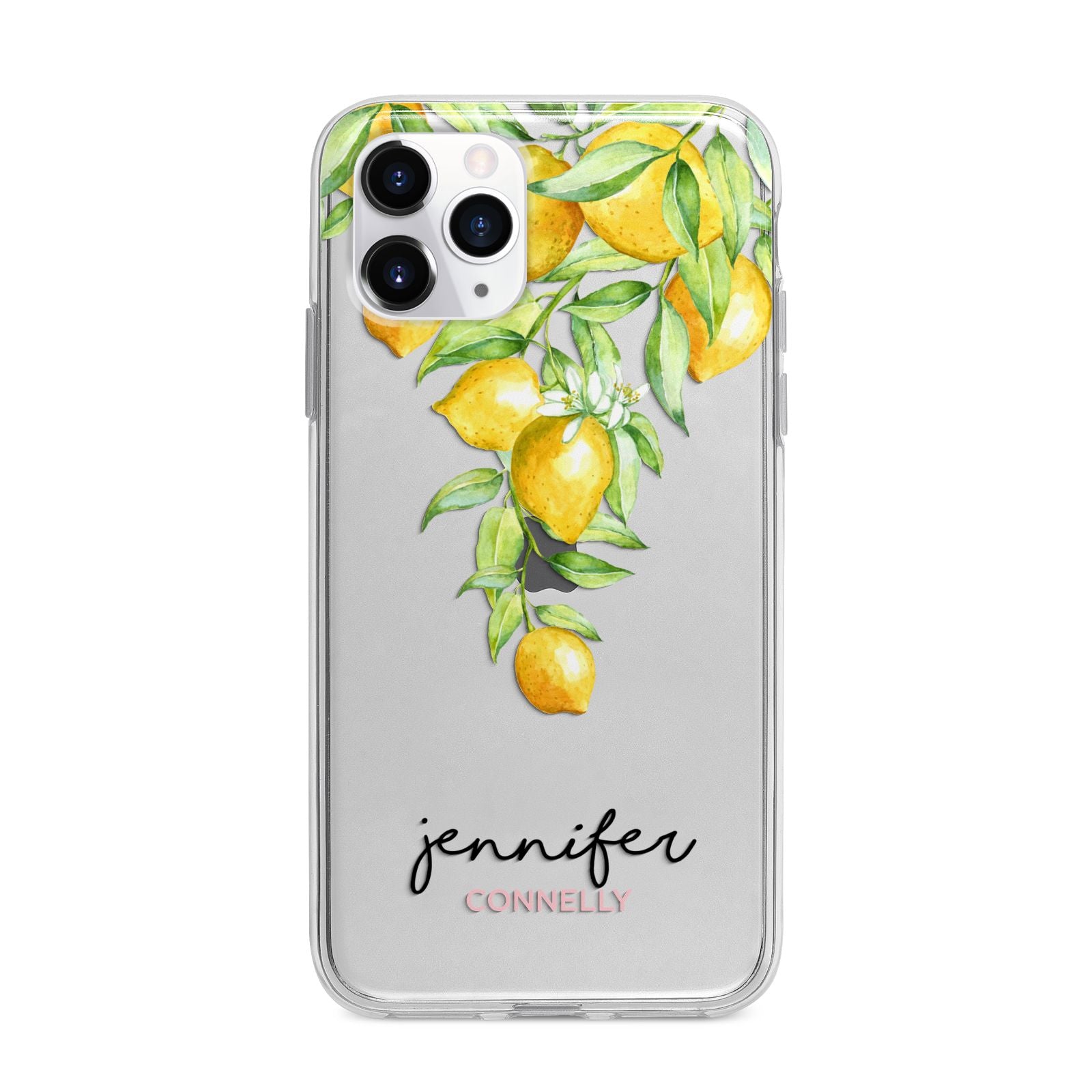 Personalised Lemons Drop Apple iPhone 11 Pro in Silver with Bumper Case