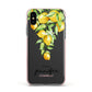 Personalised Lemons Drop Apple iPhone Xs Impact Case Pink Edge on Black Phone