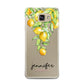 Personalised Lemons Drop Samsung Galaxy A7 2016 Case on gold phone