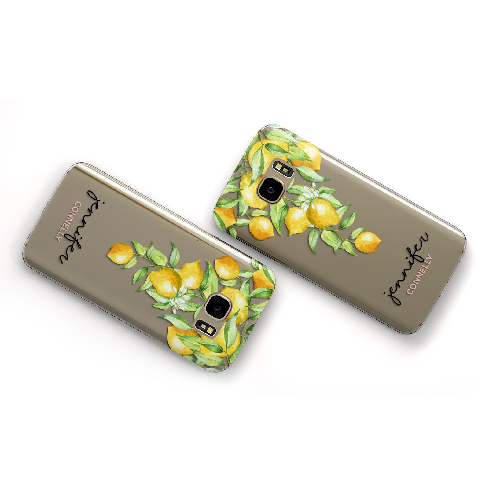 Personalised Lemons Drop Samsung Galaxy Case Flat Overview