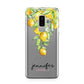 Personalised Lemons Drop Samsung Galaxy S9 Plus Case on Silver phone