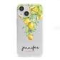 Personalised Lemons Drop iPhone 13 Mini Clear Bumper Case