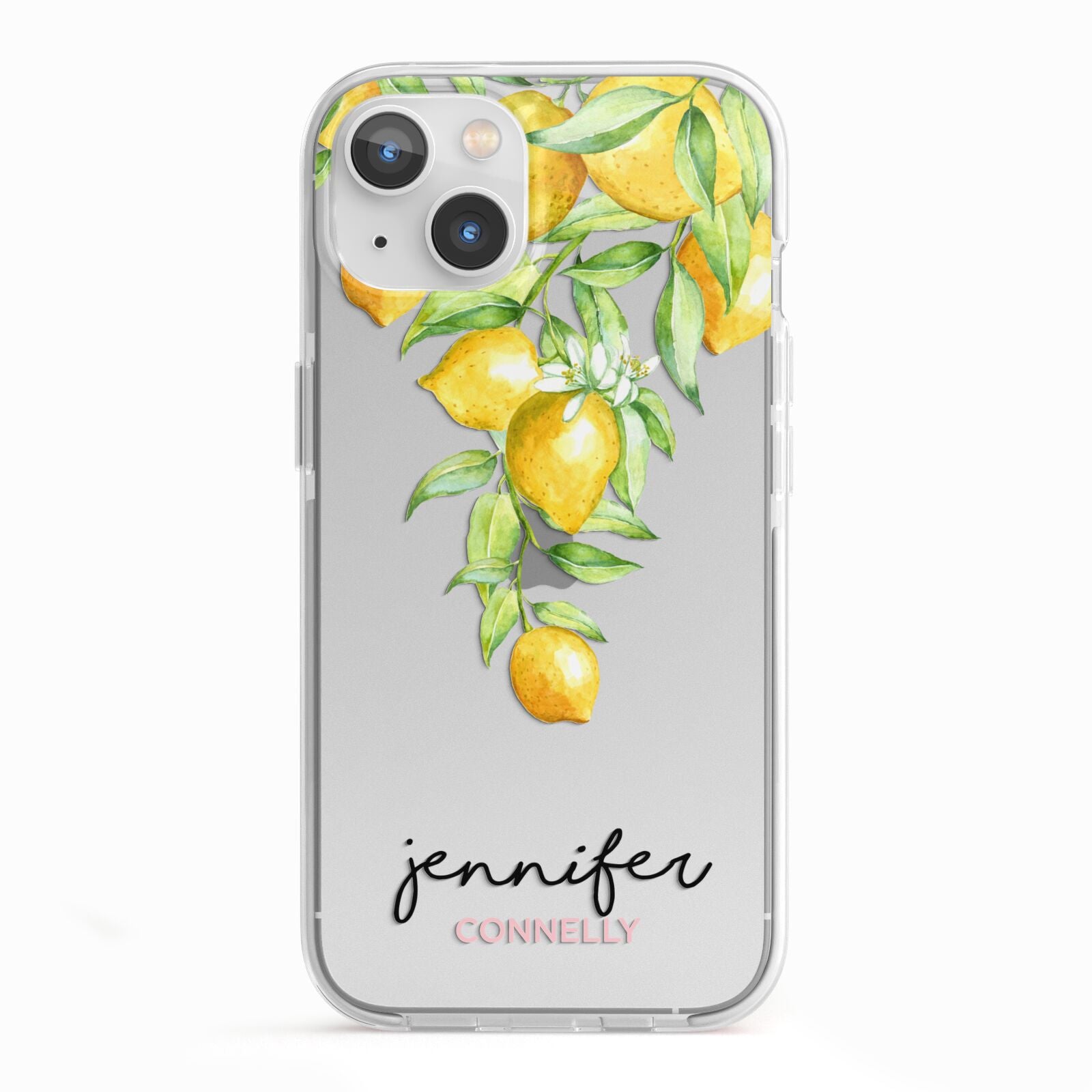 Personalised Lemons Drop iPhone 13 TPU Impact Case with White Edges