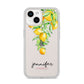 Personalised Lemons Drop iPhone 14 Clear Tough Case Starlight