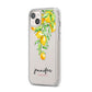 Personalised Lemons Drop iPhone 14 Plus Clear Tough Case Starlight Angled Image