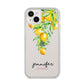 Personalised Lemons Drop iPhone 14 Plus Clear Tough Case Starlight