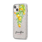 Personalised Lemons Drop iPhone 14 Plus Glitter Tough Case Starlight Angled Image