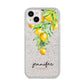 Personalised Lemons Drop iPhone 14 Plus Glitter Tough Case Starlight
