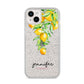 Personalised Lemons Drop iPhone 14 Plus Glitter Tough Case Starlight