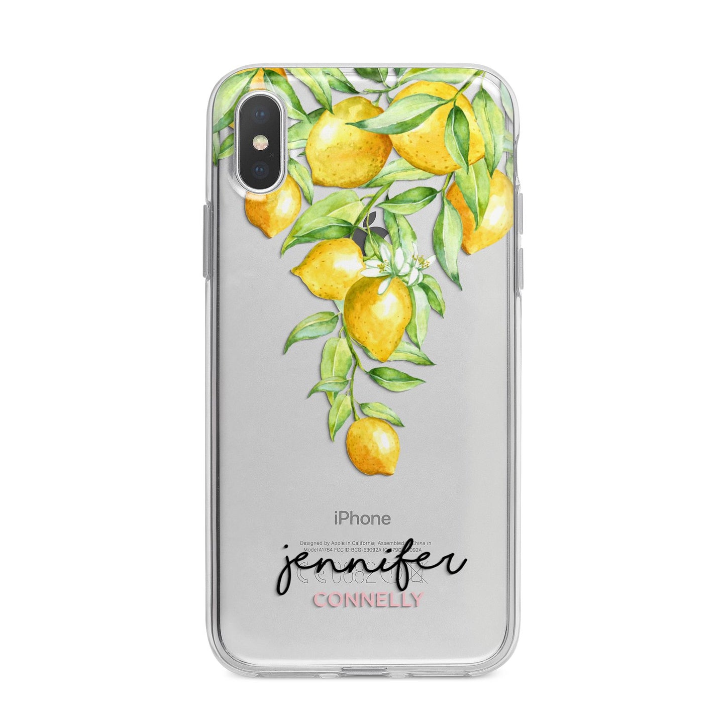 Personalised Lemons Drop iPhone X Bumper Case on Silver iPhone Alternative Image 1