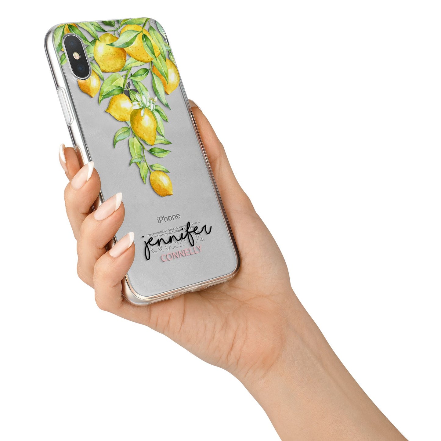 Personalised Lemons Drop iPhone X Bumper Case on Silver iPhone Alternative Image 2
