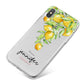 Personalised Lemons Drop iPhone X Bumper Case on Silver iPhone