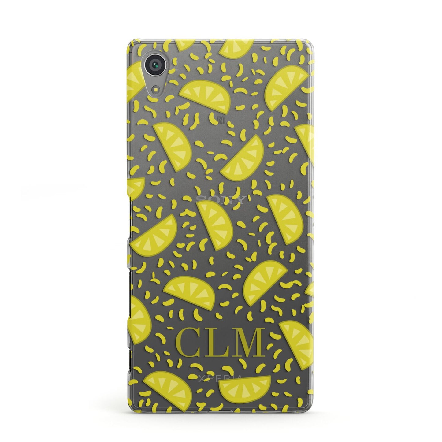 Personalised Lemons Initials Clear Sony Xperia Case