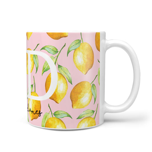 Personalised Lemons Pink 10oz Mug