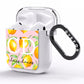 Personalised Lemons Pink AirPods Clear Case Side Image