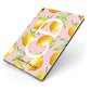 Personalised Lemons Pink Apple iPad Case on Grey iPad Side View