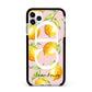 Personalised Lemons Pink Apple iPhone 11 Pro Max in Silver with Black Impact Case
