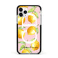 Personalised Lemons Pink Apple iPhone 11 Pro in Silver with Black Impact Case