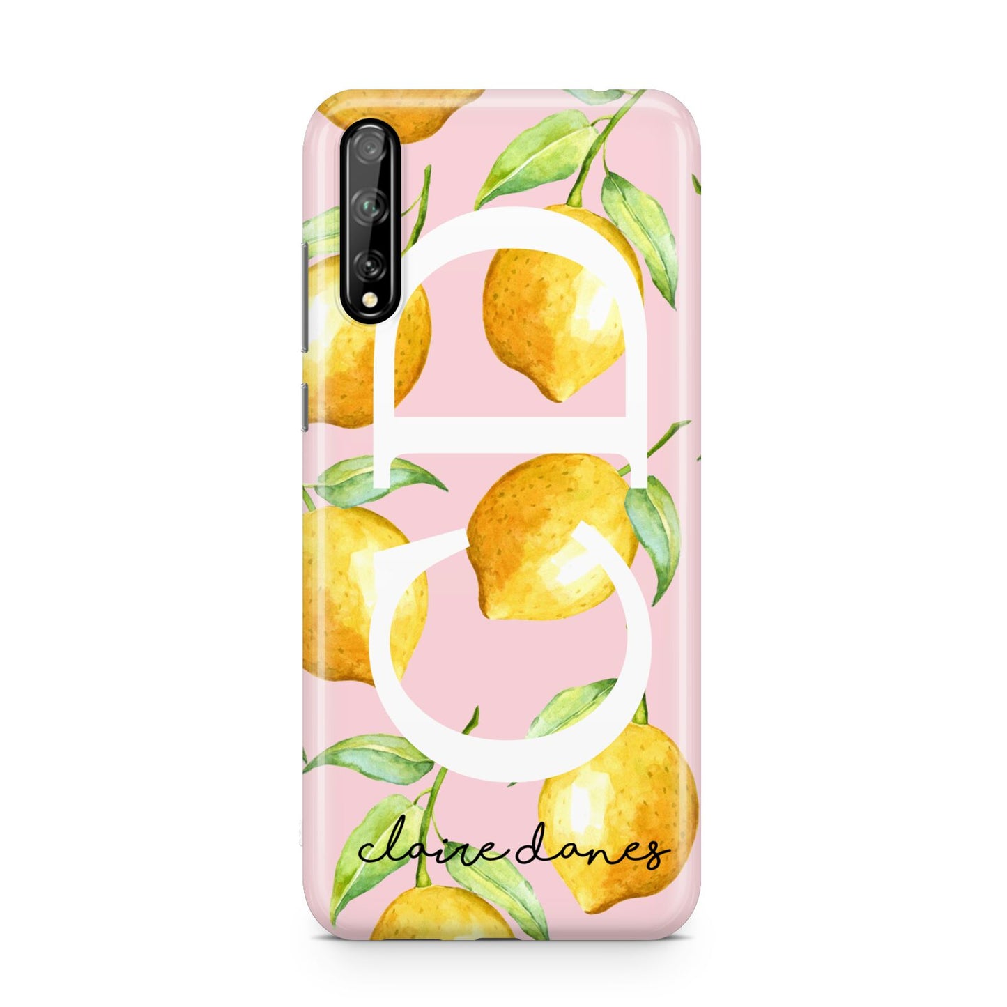 Personalised Lemons Pink Huawei Enjoy 10s Phone Case
