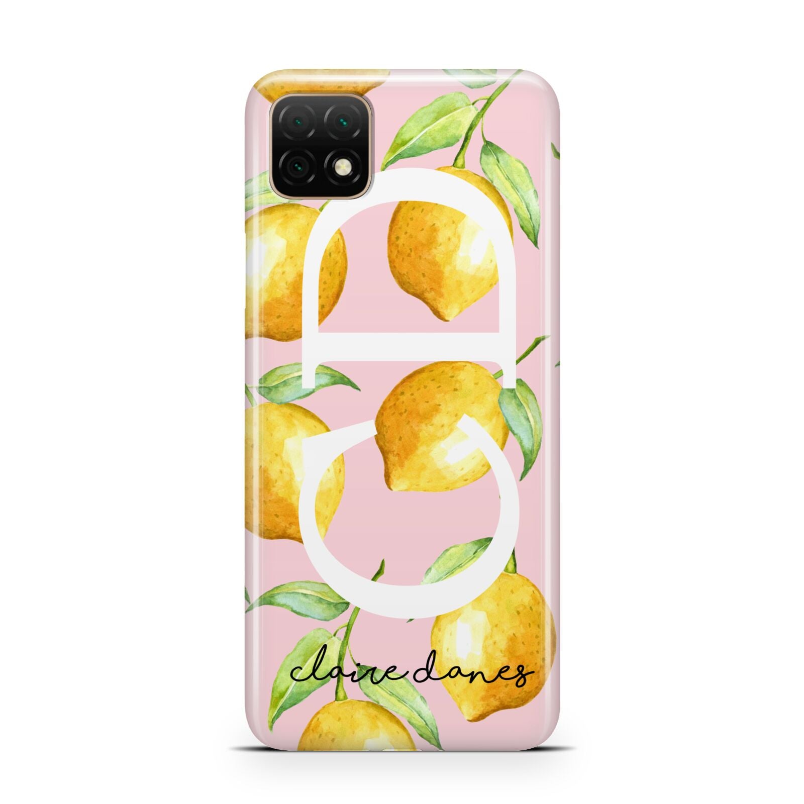 Personalised Lemons Pink Huawei Enjoy 20 Phone Case