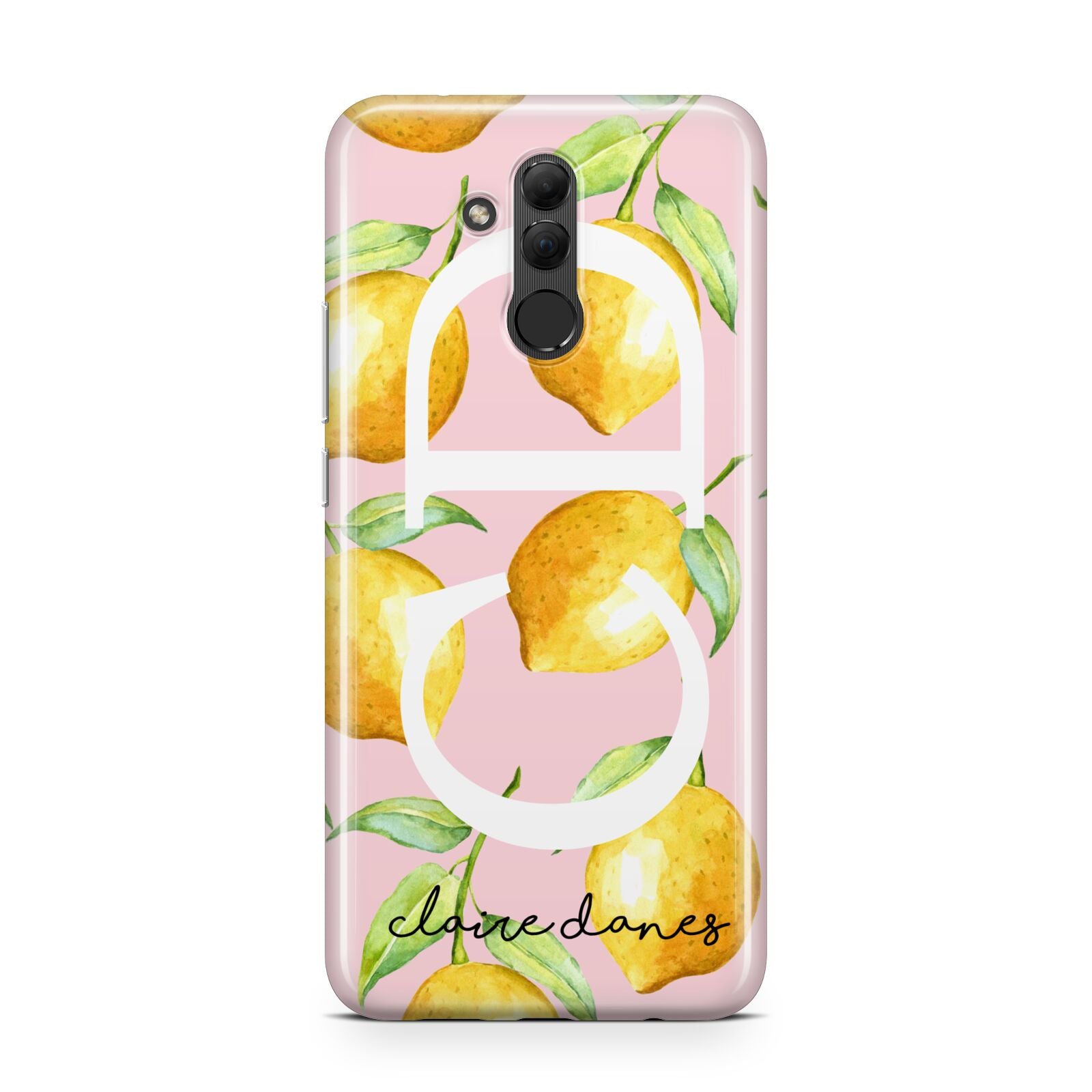 Personalised Lemons Pink Huawei Mate 20 Lite