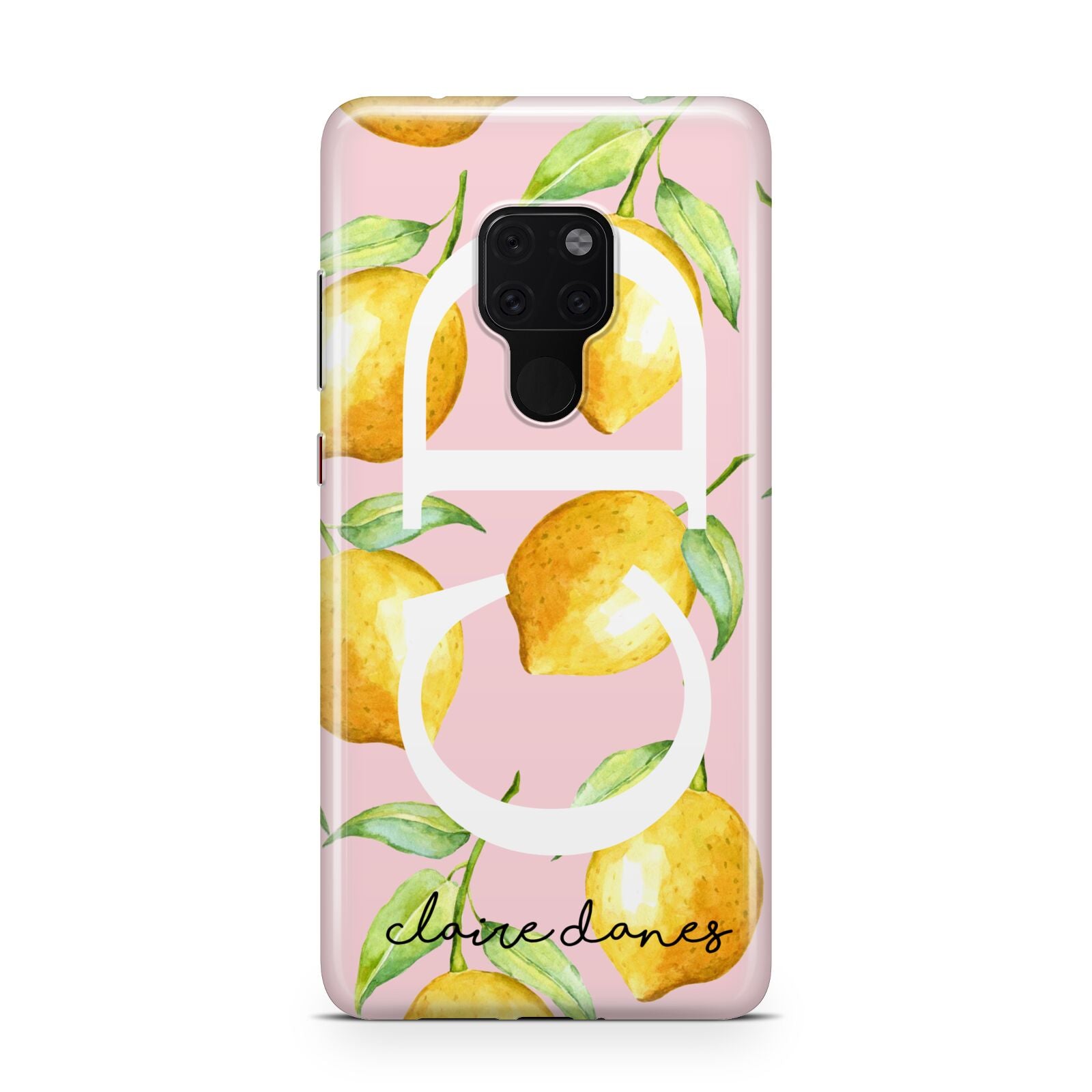 Personalised Lemons Pink Huawei Mate 20 Phone Case