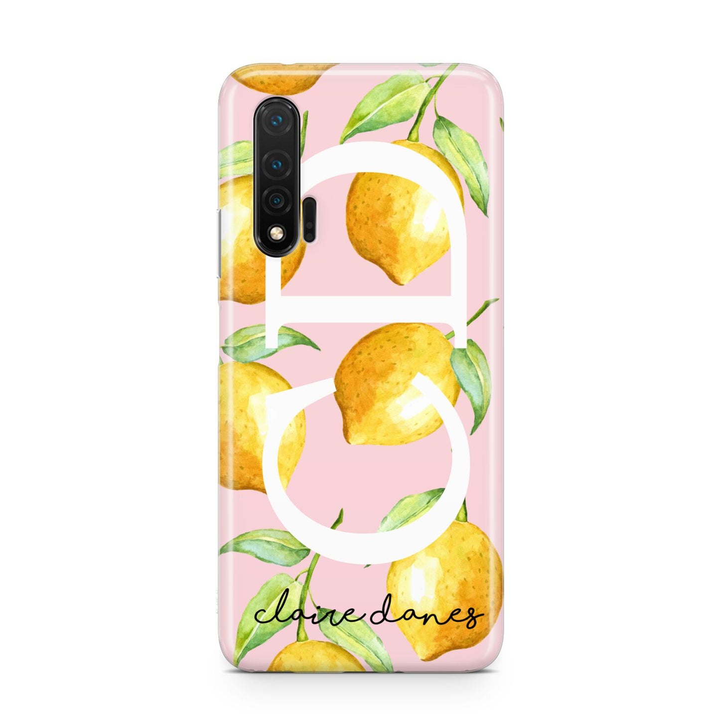 Personalised Lemons Pink Huawei Nova 6 Phone Case
