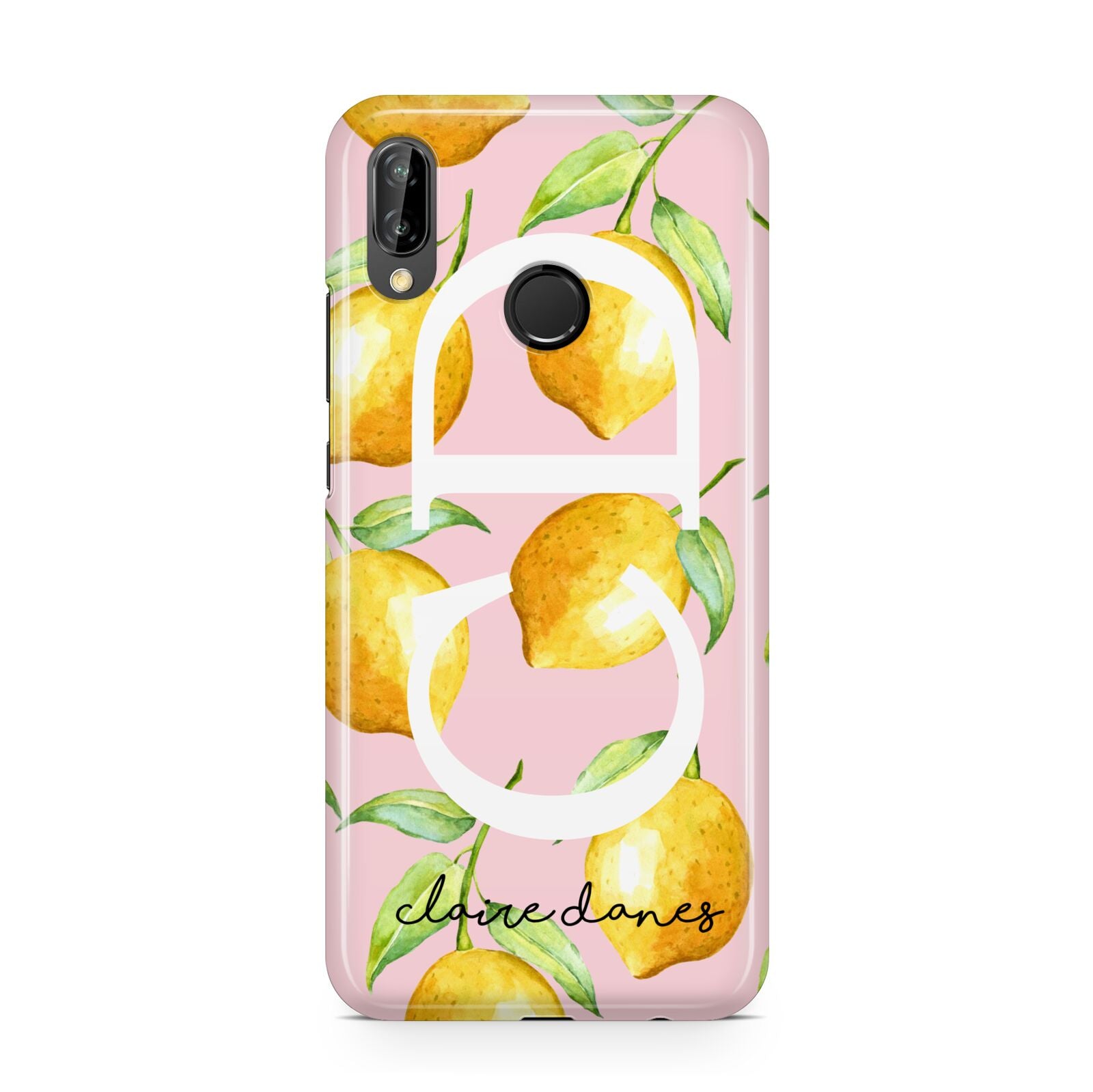 Personalised Lemons Pink Huawei P20 Lite Phone Case