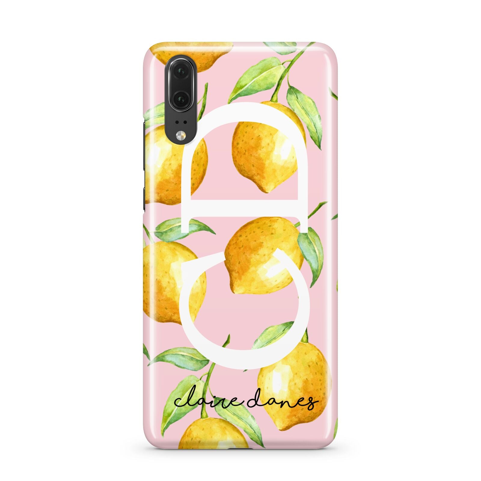 Personalised Lemons Pink Huawei P20 Phone Case
