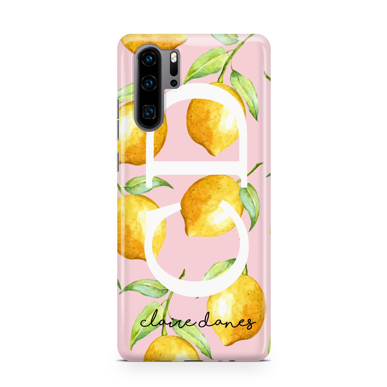 Personalised Lemons Pink Huawei P30 Pro Phone Case