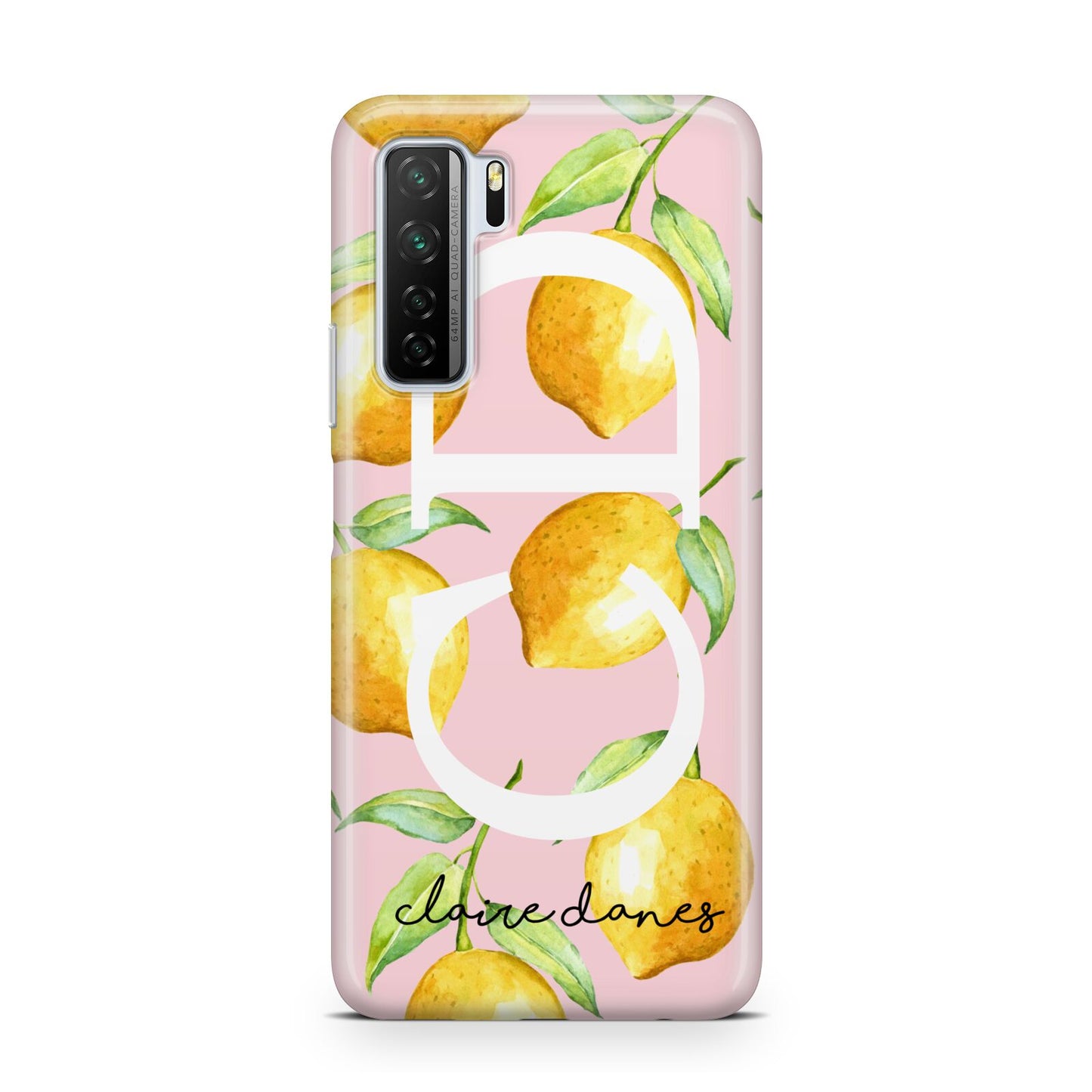 Personalised Lemons Pink Huawei P40 Lite 5G Phone Case