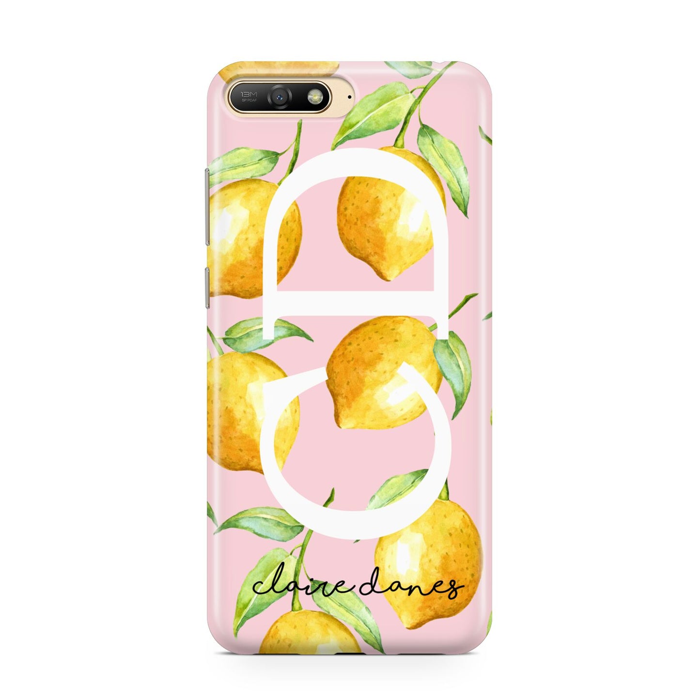 Personalised Lemons Pink Huawei Y6 2018