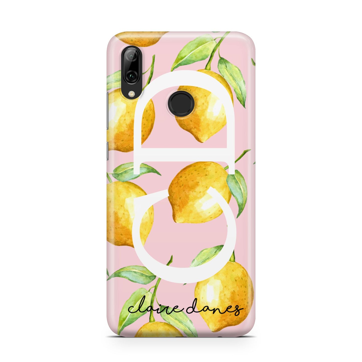 Personalised Lemons Pink Huawei Y7 2019