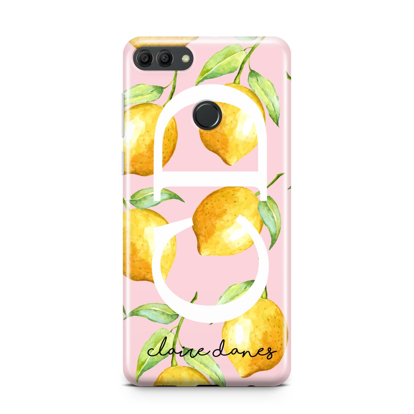 Personalised Lemons Pink Huawei Y9 2018