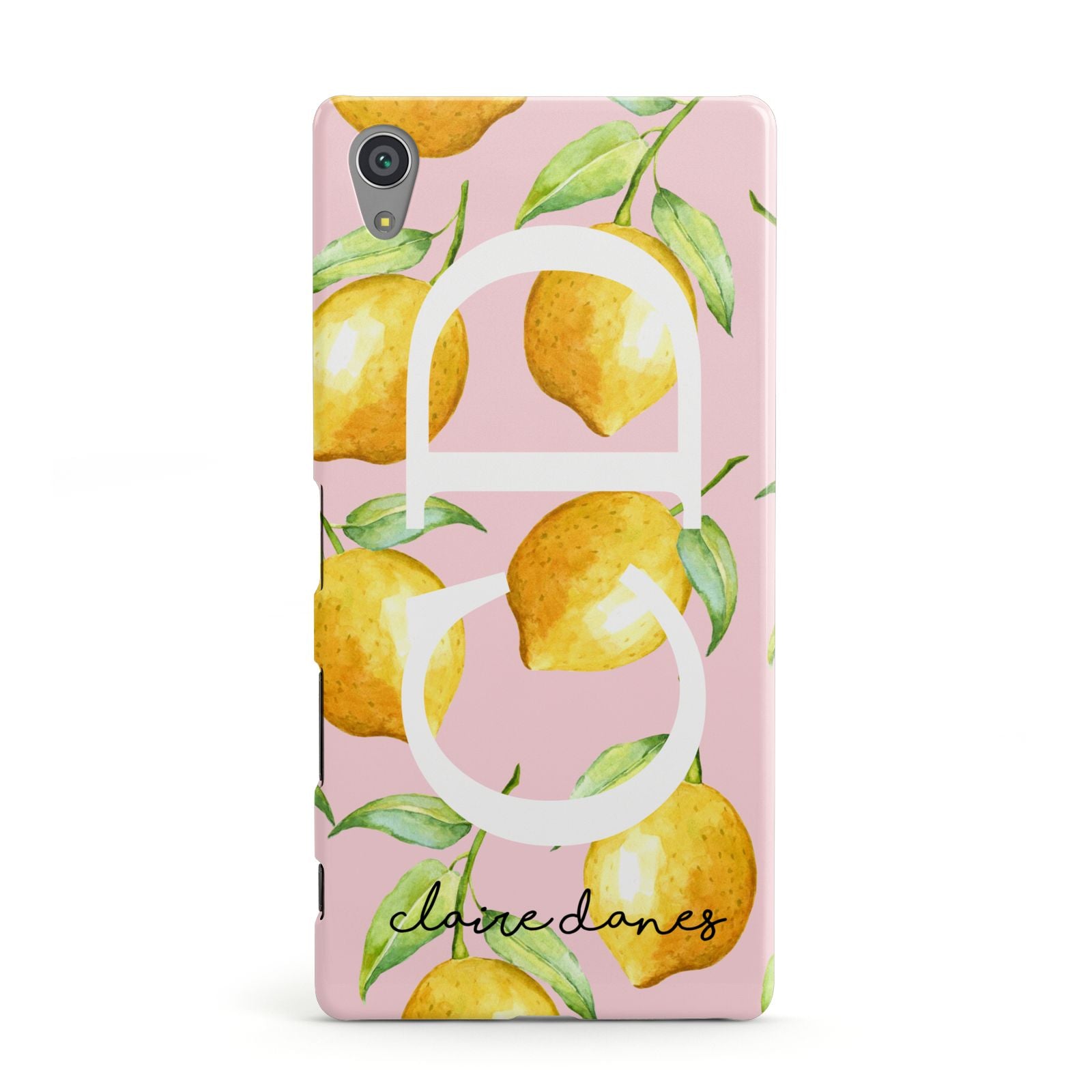 Personalised Lemons Pink Sony Xperia Case