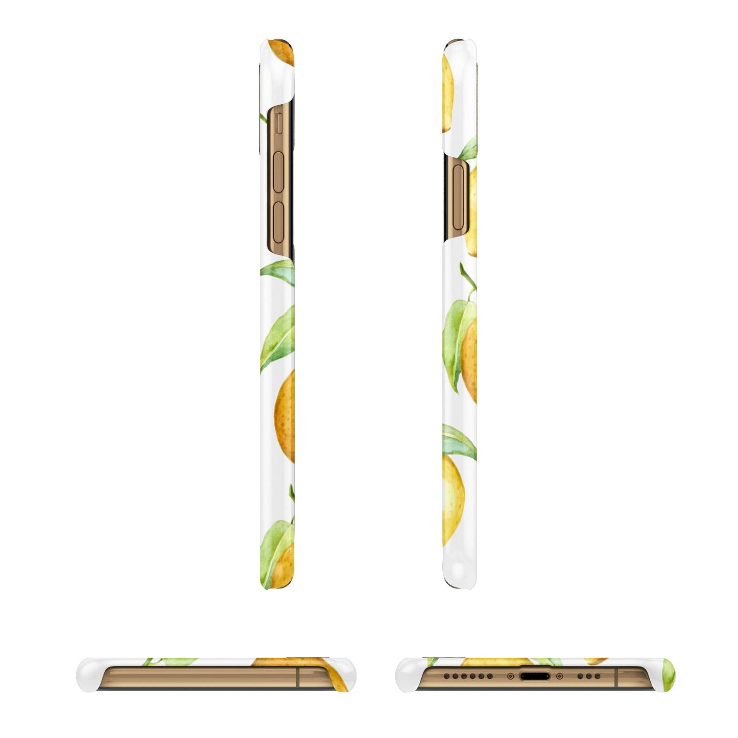 Personalised Lemons iPhone 11 3D Snap Case Angle Images