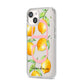 Personalised Lemons iPhone 14 Clear Tough Case Starlight Angled Image