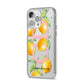 Personalised Lemons iPhone 14 Pro Max Clear Tough Case Silver Angled Image