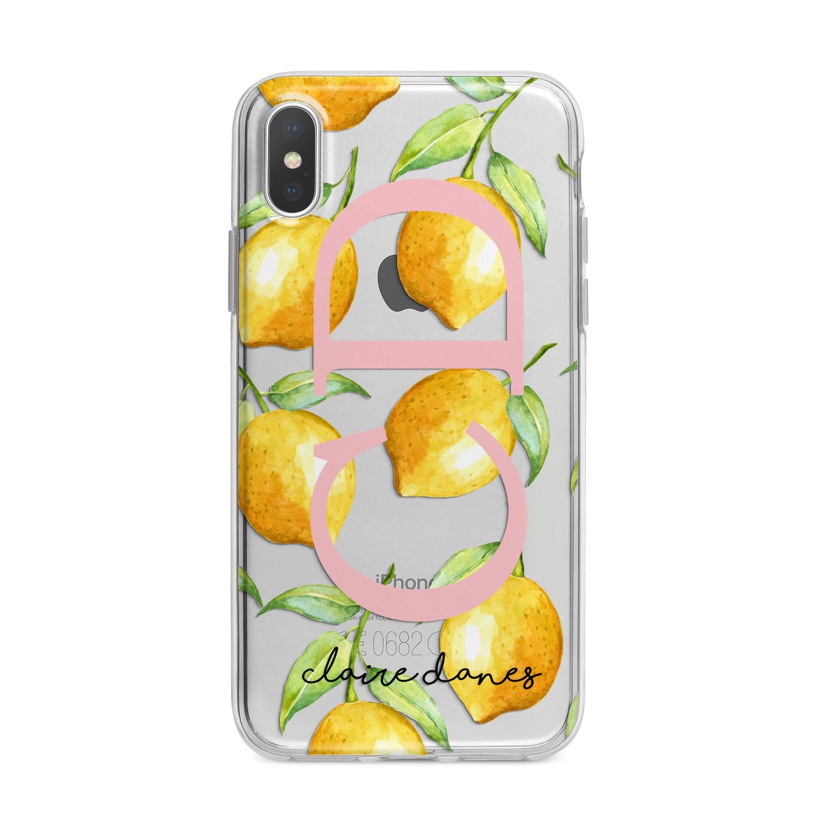Personalised Lemons iPhone X Bumper Case on Silver iPhone Alternative Image 1