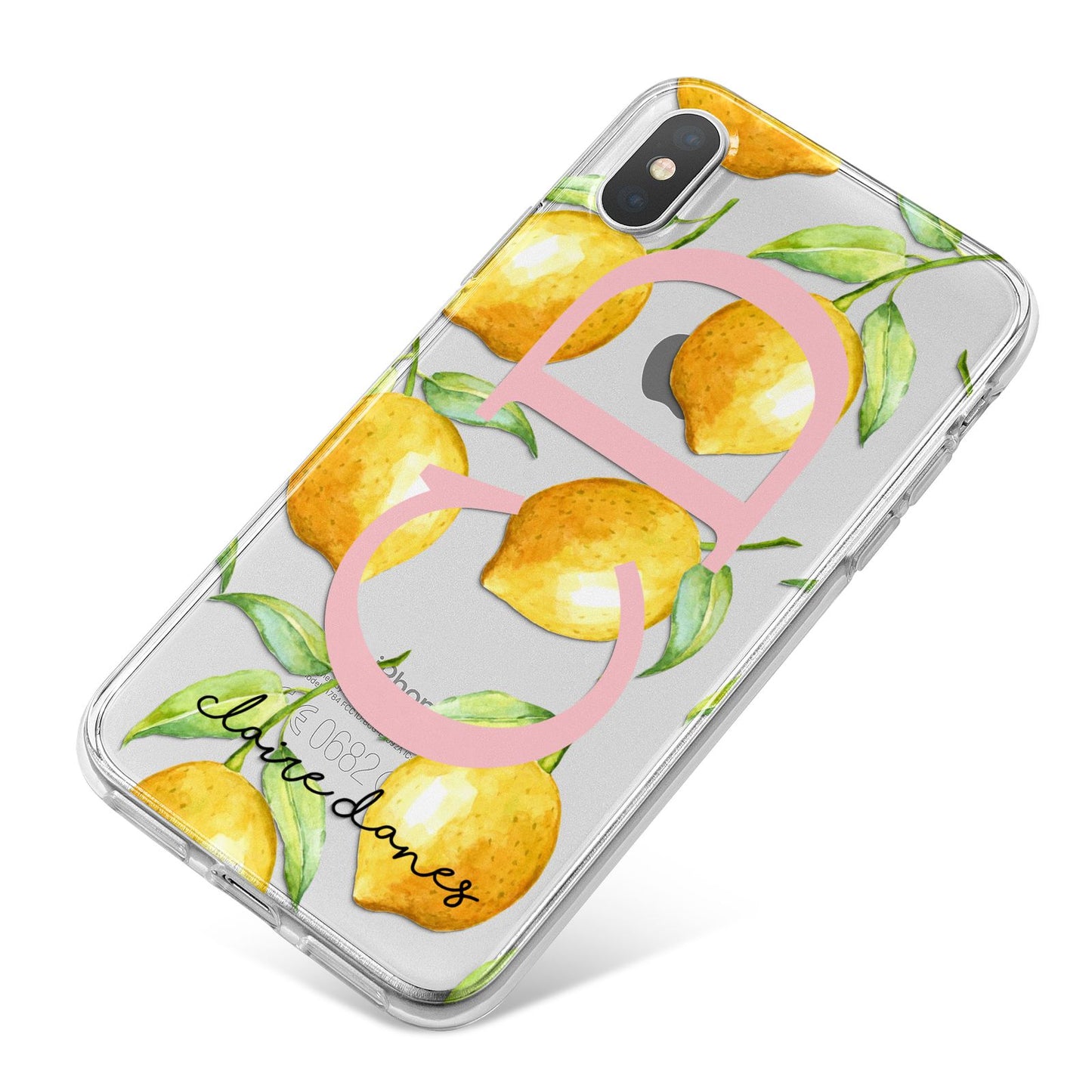Personalised Lemons iPhone X Bumper Case on Silver iPhone