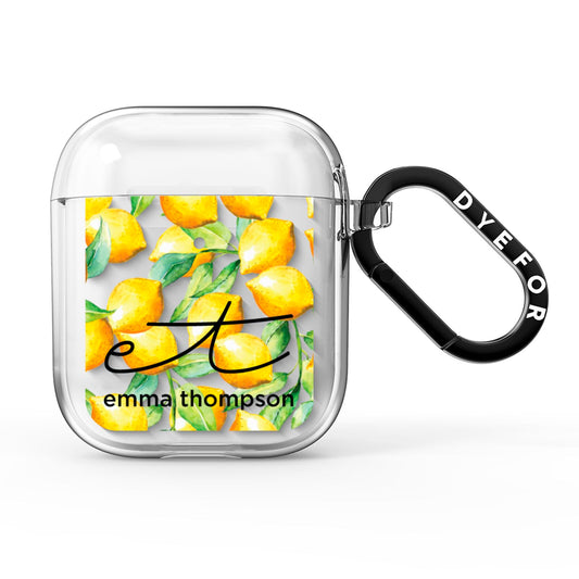 Personalised Lemons of Capri AirPods Clear Case