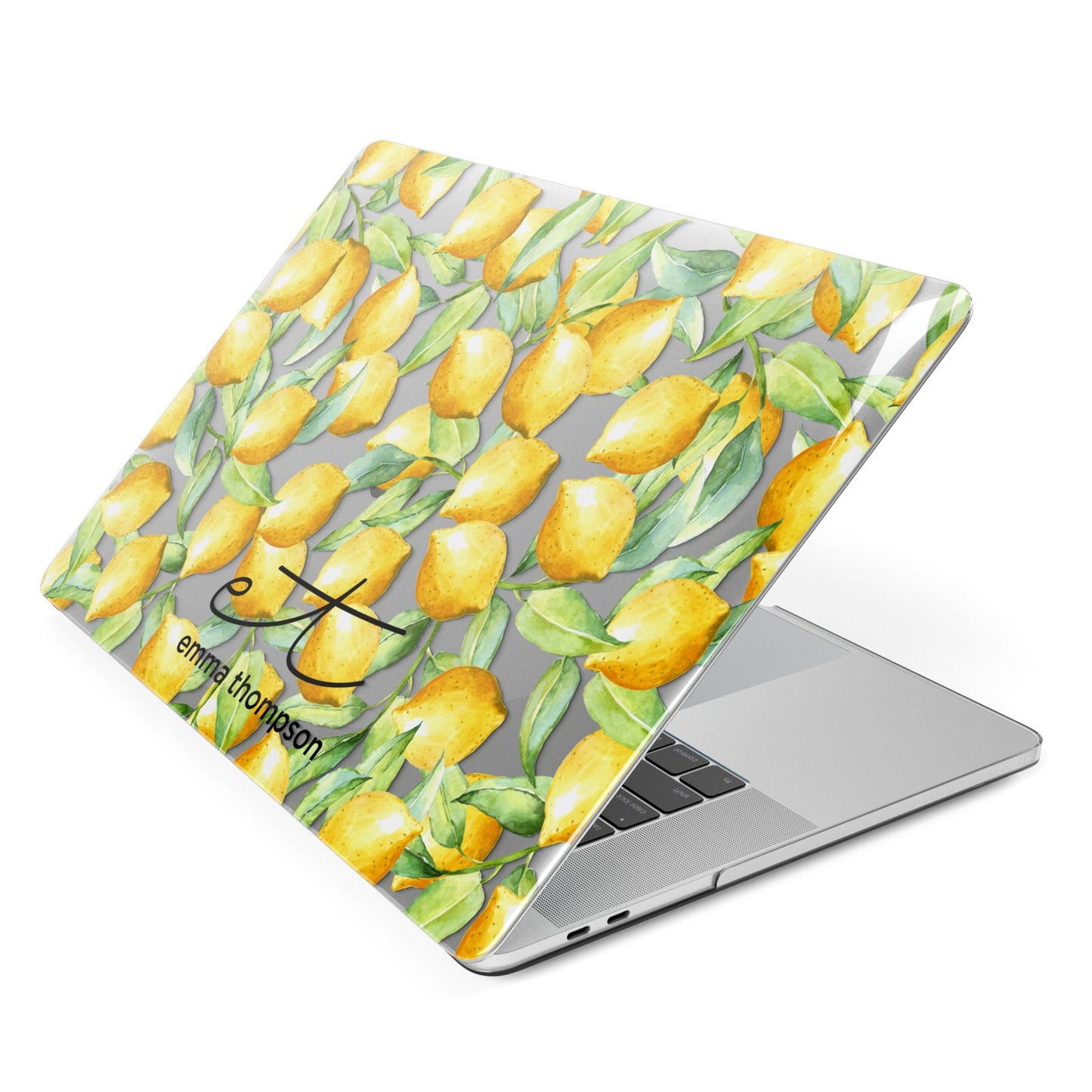 Personalised Lemons of Capri Apple MacBook Case Side View