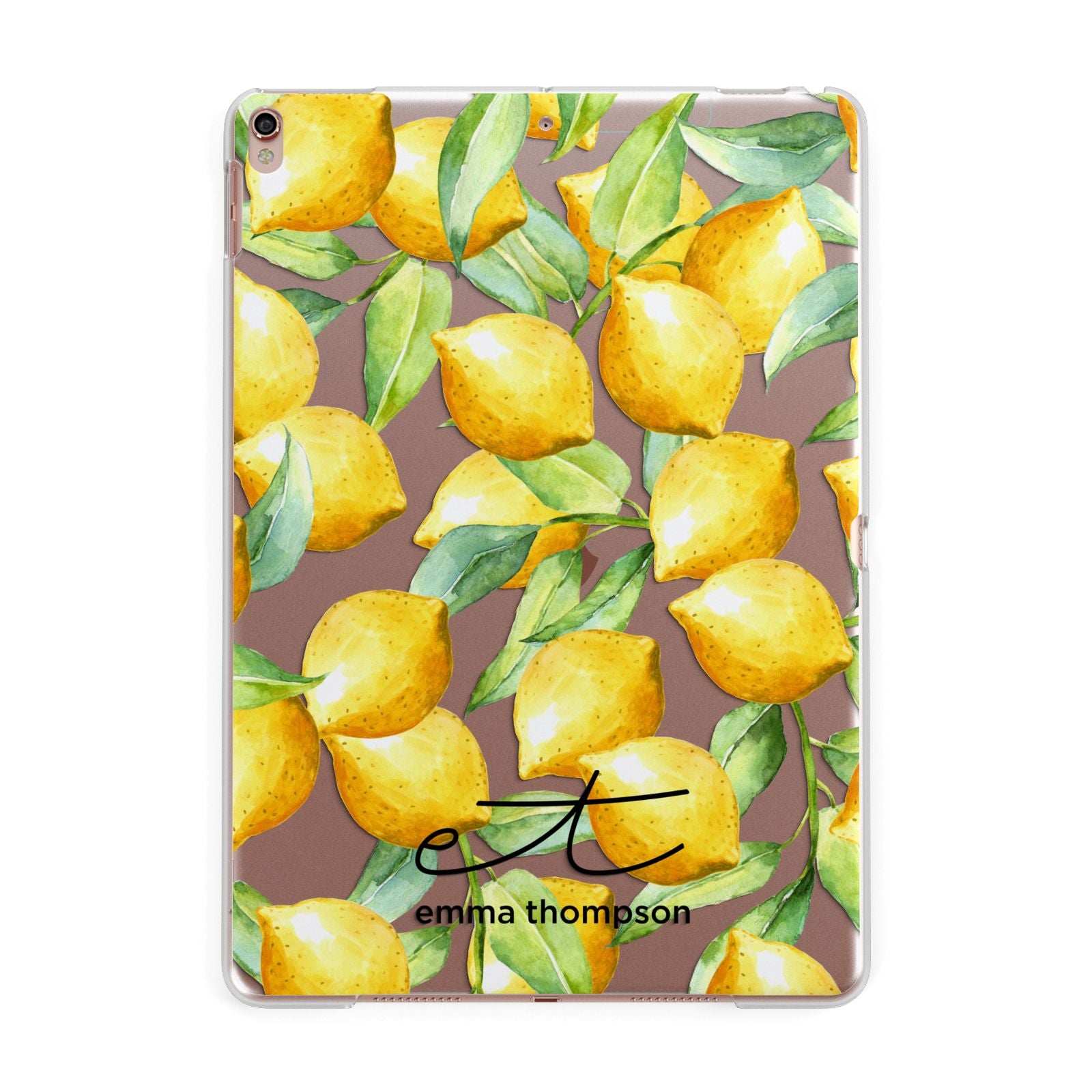 Personalised Lemons of Capri Apple iPad Rose Gold Case